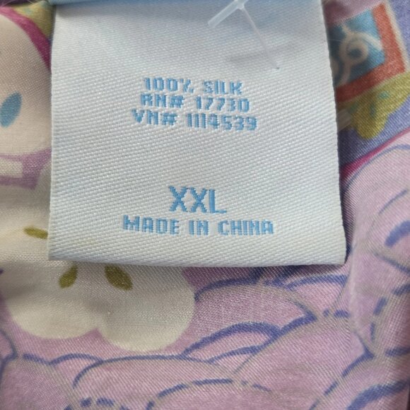 Nick & Nora Women's Size XXL Silk Robe Asian Dragon Purple - Picture 2 of 10